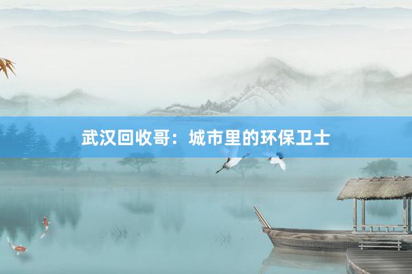 武汉回收哥：城市里的环保卫士